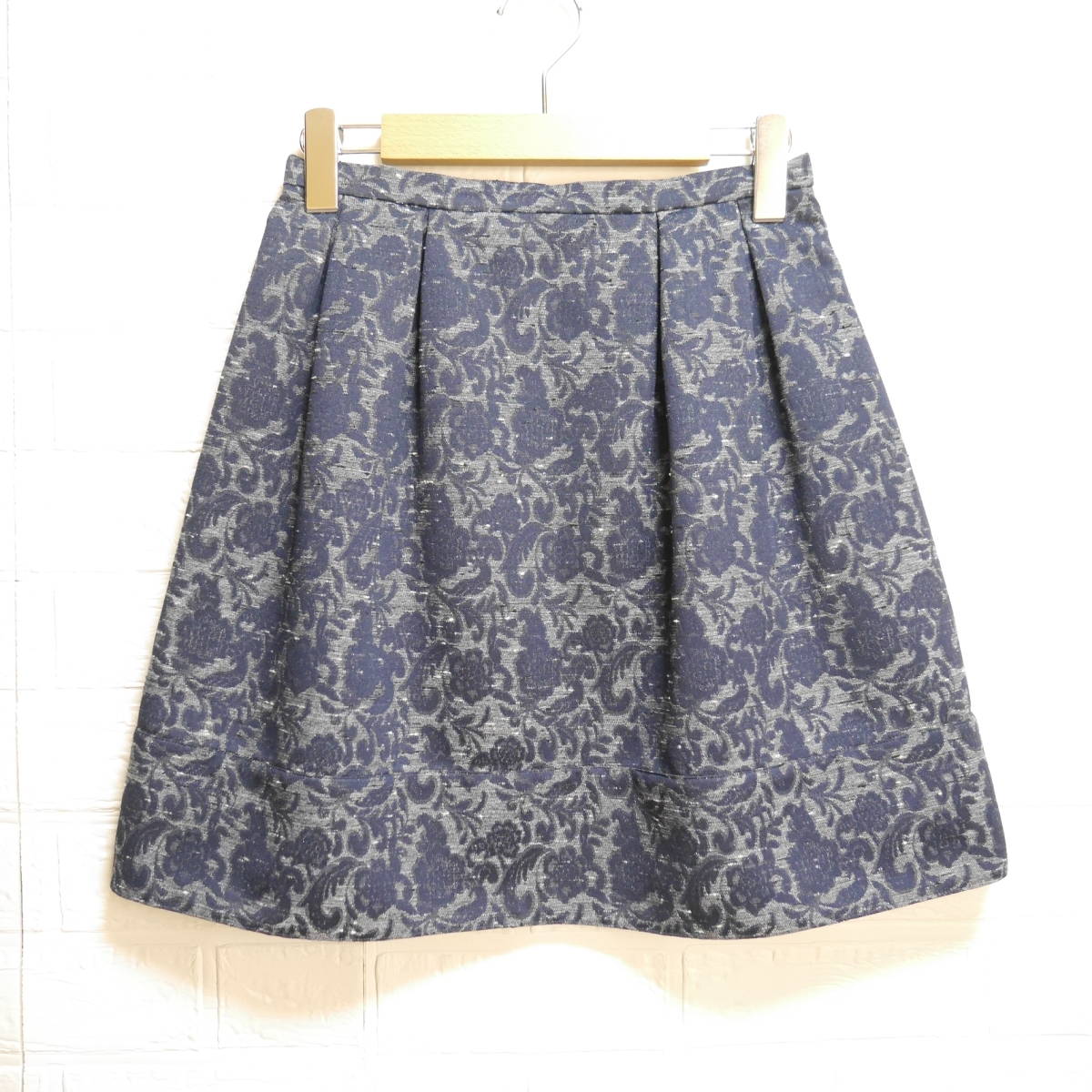 A397 ◇ NUTMEG | フレアスカート 紺 中古 サイズ38拍卖