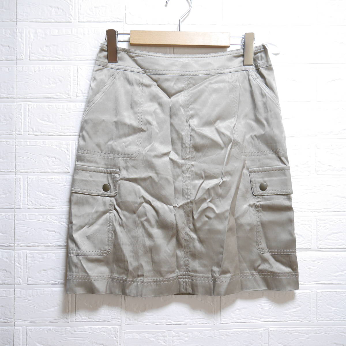 A398 ◇ ANAYI | アナイ 台形スカート グレー 中古 サイズ38拍卖