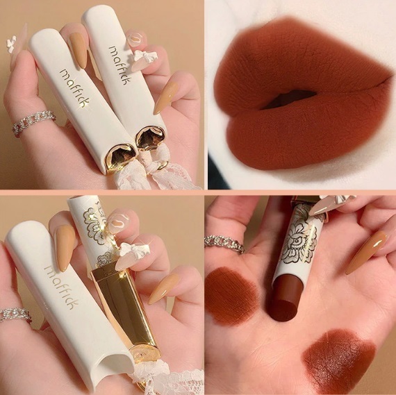 未開封 新品 NEW 未使用 MAFFICK リップティント レース リボン 口紅 #06 ノンスティックカップ マット リップ 保湿 光沢 しっとり 人気拍卖