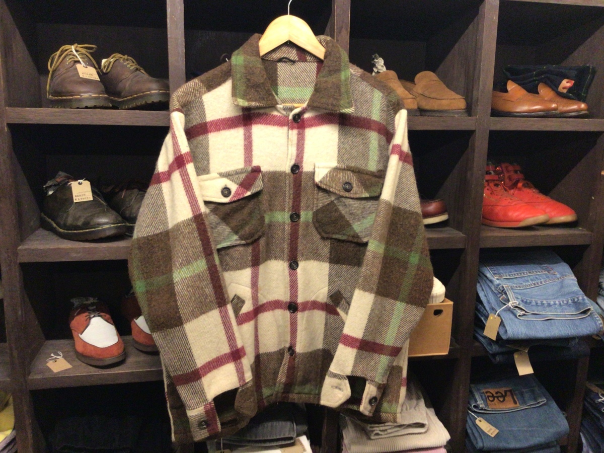 VINTAGE UNKOWN WOOL JKT SIZE L? ヴィンテージ ウール チェック ジャケット C.P.O.拍卖
