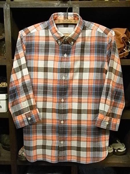 美品 日本製 EDITION チェック柄 七分袖 シャツ SIZE 0 エディション トゥモローランド拍卖