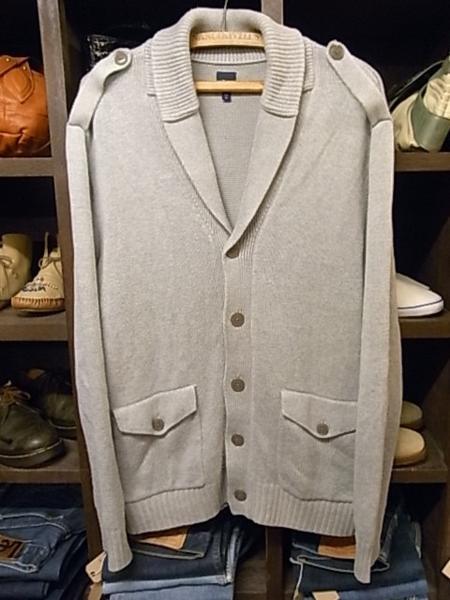 GAP コットンニット ショールカラー カーディガン SIZE M グレー ギャップ拍卖