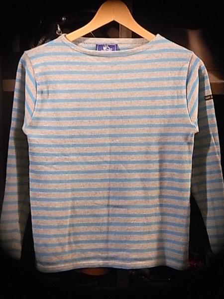 SAINT JAMES ボーダーカットソー 緑×灰 セントジェームス 長袖拍卖