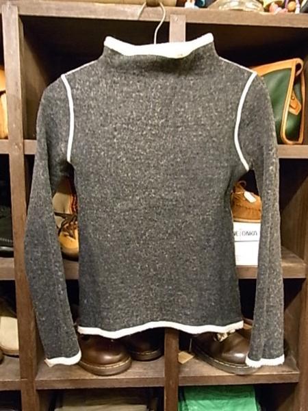TRANS CONTINENTS ウール混 ハイネックセーター SIZE L グレー拍卖
