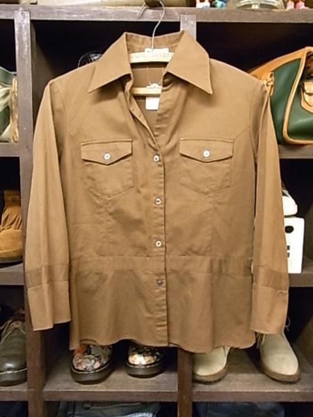 FACADE GREEN 七分袖 シャツジャケット SIZE 40 茶 ファサードグリーン ユナイテッドアローズ拍卖