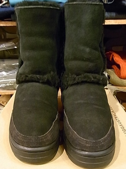 箱付 MADE IN NEW ZEALAND UGG SUNDANCE SHORT BLK US7(24cm) ニュージーランド製 アグー サンダンス シュート 黒 ムートン拍卖