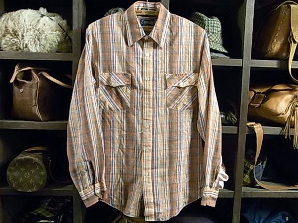 80'S L/S SHIRT SIZE CHECK M 長袖 シャツ チェック拍卖