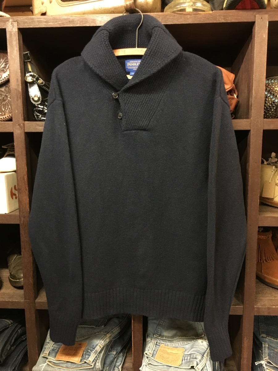 PENDLETON LAMBSWOOL 100% ショールカラー セーター SIZE M ペンドルトン ウール ニット拍卖