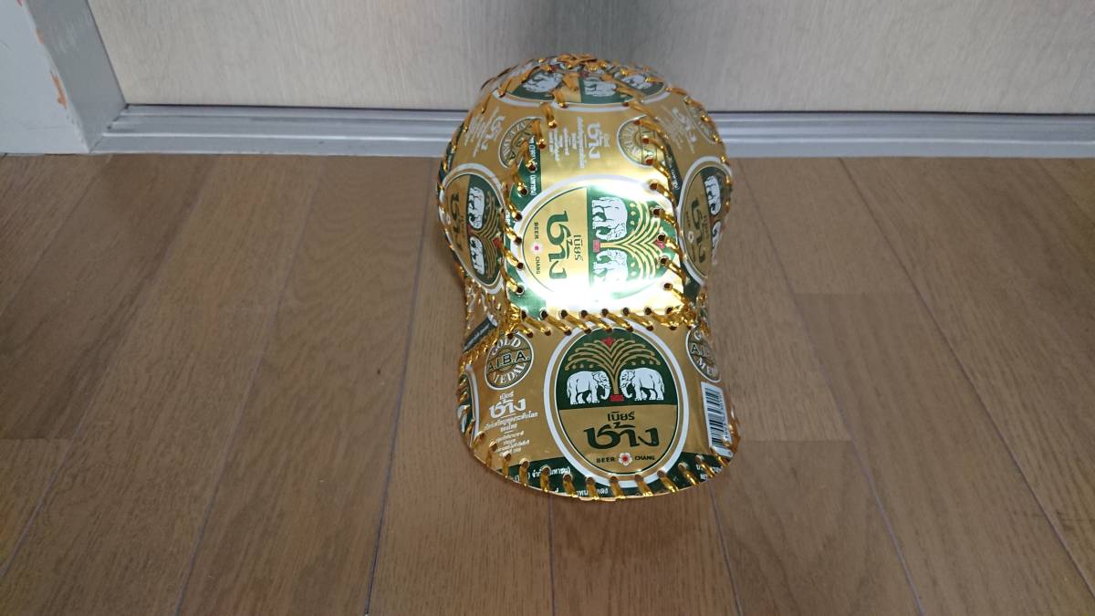 【レア品】ビアチャーンの帽子1 空き缶の帽子 タイビール拍卖