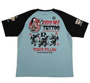 ピークドイエロー/Tシャツ/ブルーグリーン/XL/PYT-230/エフ商会/テッドマン/カミナリモータース拍卖