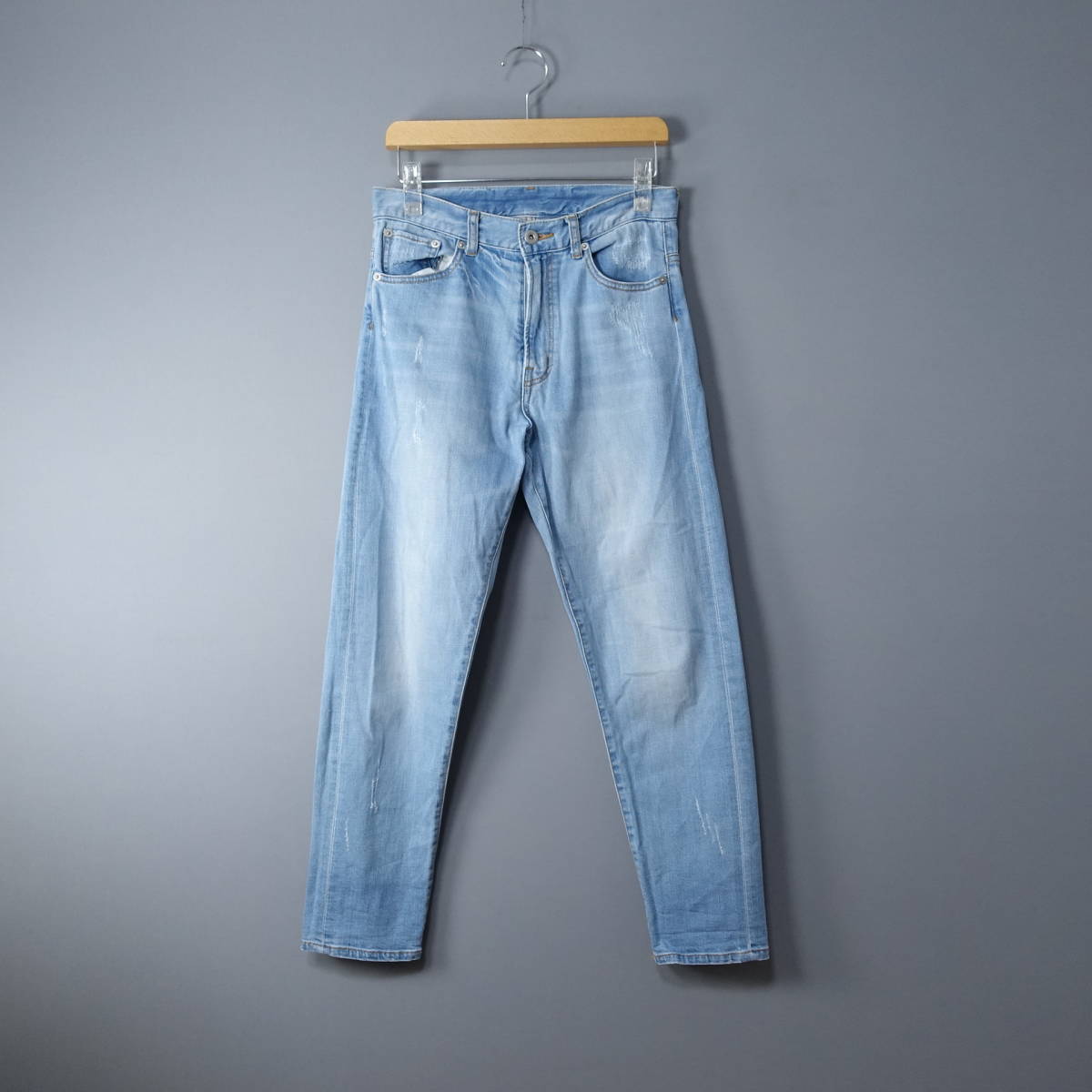 NATURAL BEAUTY BASIC/ナチュラルビューティーベーシック/XS/ダメージ加工デニム/ブルー/レディースジーンズ拍卖