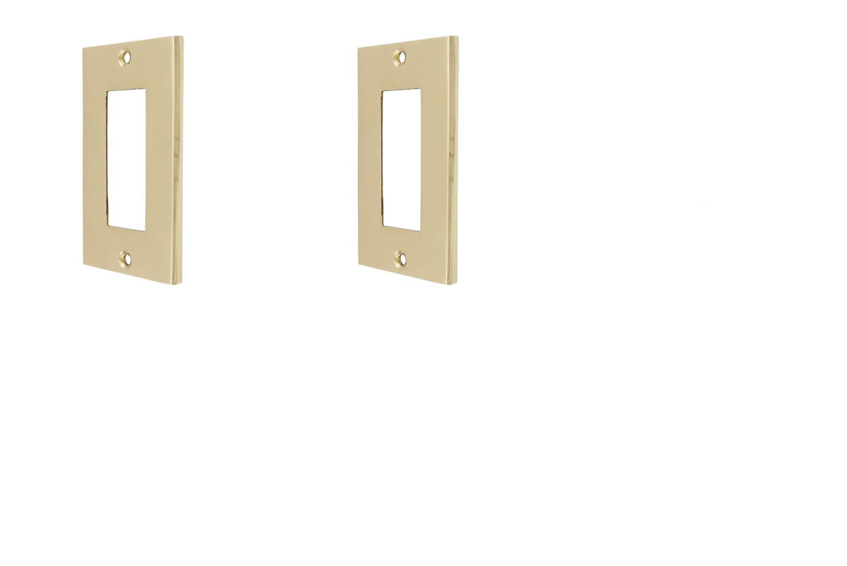 送料無料 2枚セット フルカラータイプ スイッチ3個用 真鍮製 コンセントプレート スイッチプレート拍卖