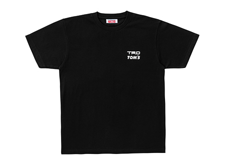 TRD × TOMS 半袖 Tシャツ 黒 左胸 ロゴ入り サイズ:LL ファッション ティーアールディ トムス ブラック拍卖