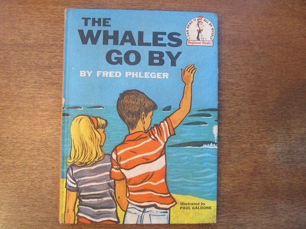 1910MK●洋書絵本「THE WHALES GO BY(くじらが行く)」Fred Phleger著/Beginner Books●小冊子(日本語翻訳)付き/1967年版権拍卖