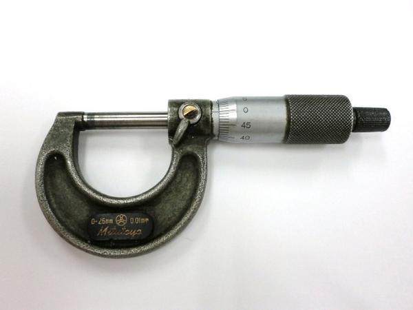 MITUTOYO マイクロメーター 0‐25mm 0.01mm 送料無料!拍卖