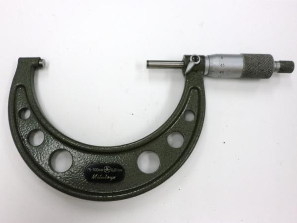 MITUTOYO マイクロメーター 75-100mm 送料無料拍卖