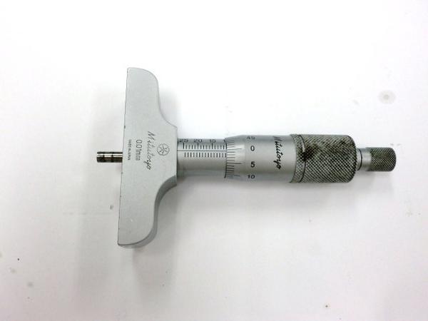 MITUTOYO デプスマイクロメーター 0-25mm 0.01mm 送料無料!拍卖