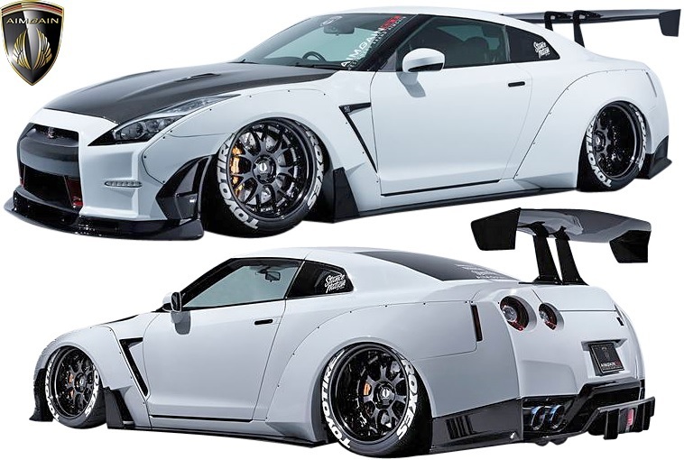 【M’s】NISSAN R35 GT-R 前期 ( 2007y-2010y.7 ) AIMGAIN GT パーフェクトボディーキット (Type1) 7点 // FRP 未塗装 エイムゲイン拍卖