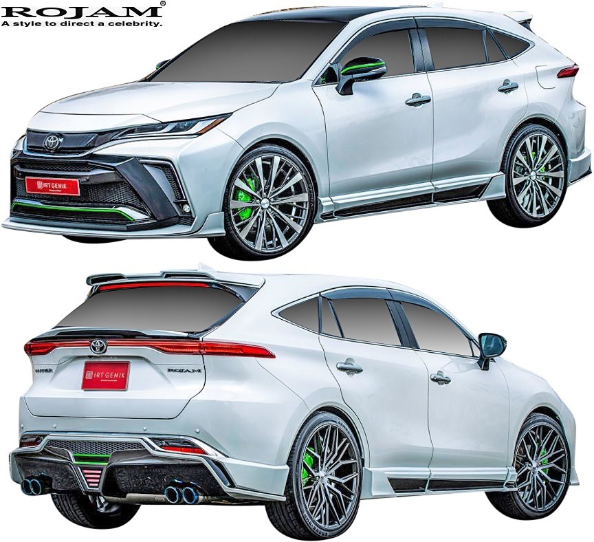 【M’s】80ハリアー MXUA8 AXUH8 (2020.6-) ROJAM IRT GENIK エアロキット 3P (LEDレスver.) ロジャム FRP エアロパーツ フルエアロ セット拍卖