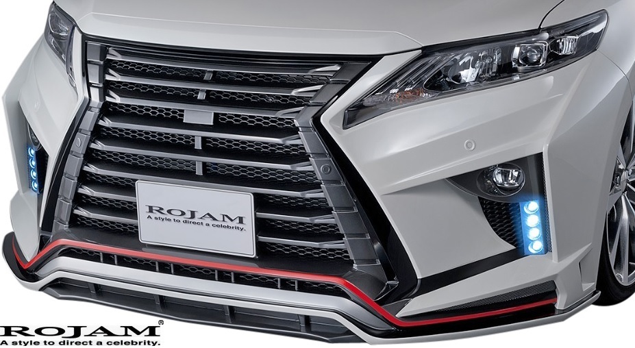 【M's】ハリアー 60系 前期 (2013y.12-2017y.5) ROJAM IRT GENIK フロントバンパースポイラー LED.Ver (フロントカメラ無し)//ロジャム拍卖