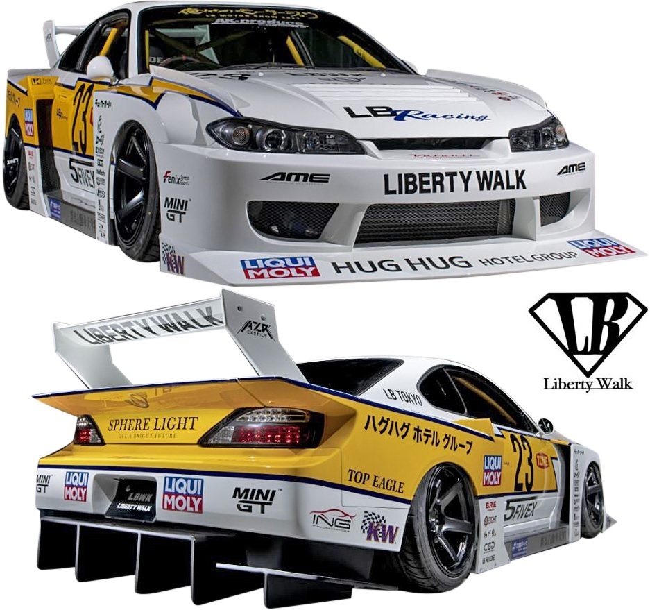 【M’s】NISSAN S15 シルビア (1999y-2002y) LB-Super Silhouette コンプリートボディーキット 7点 // Liberty Walk リバティーウォーク拍卖