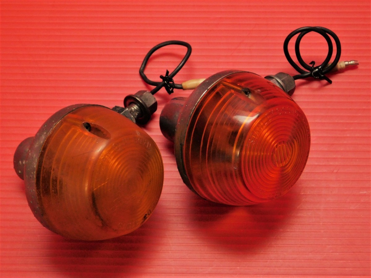 【評価B】60◆ ドリーム CB360T ツイン 純正 フロント ウインカー 左右 セット 旧車 当時物 外装拍卖