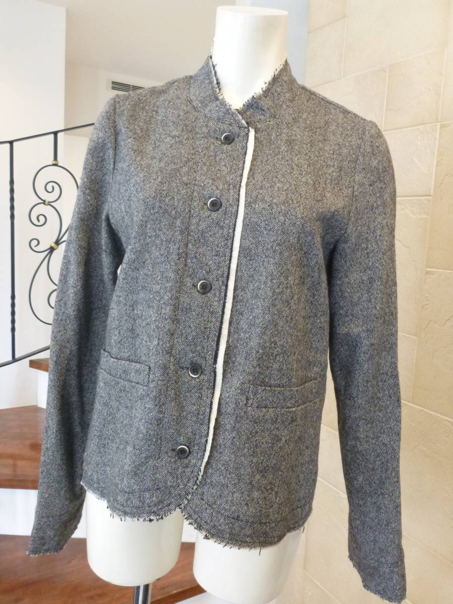 2.5万 新品 vent blanc(ヴァンブラン) ★日本製 ブラック系 ツイード ジャケット M相当拍卖