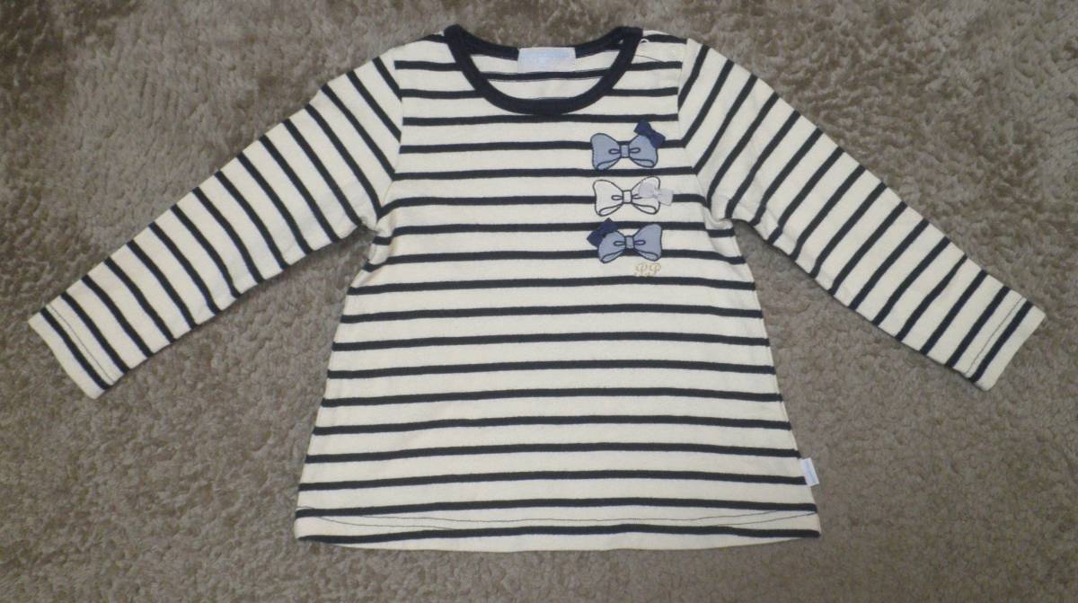 pom ponette ポンポネット リボン カットソー 90拍卖