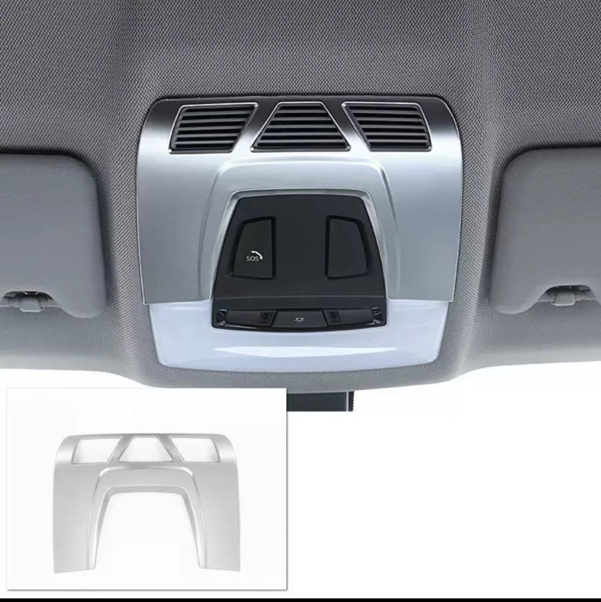 高品格♪ BMW サテンシルバー ルームランプ カバー F20 116i 118i 118d 120i M135i M140i Mスポーツ スタイル 1シリーズ ライン拍卖