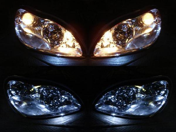 ベンツLED付ヘッドライトリングW220AMGブラバスロリンザー黒拍卖