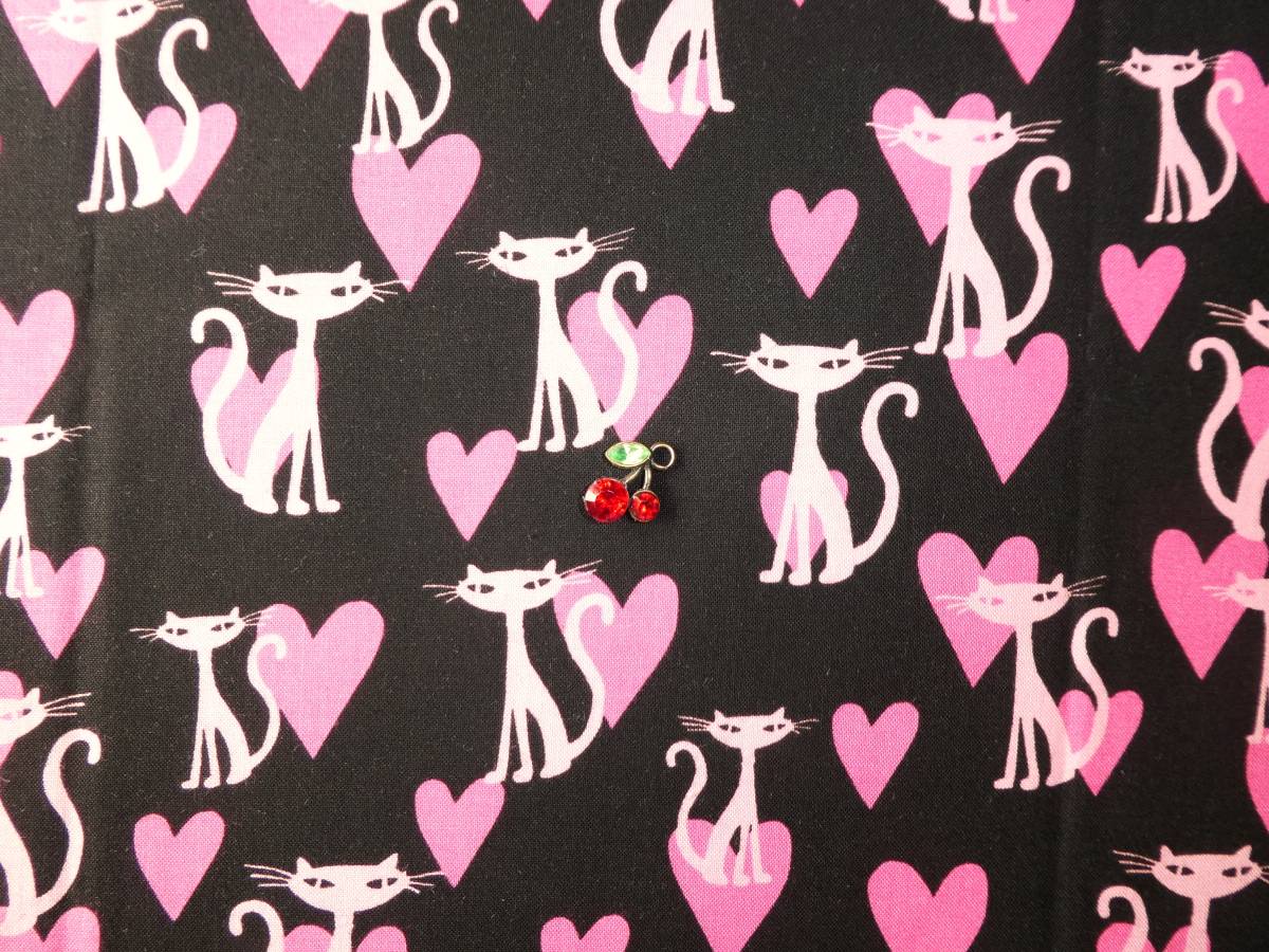 最終★レア マイケルミラーハートキャット柄ブラック☆USA復刻黒ネコ猫拍卖