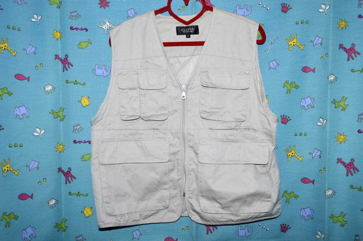 ELSPIA collection エルスピアコレクション・ベスト 裏メッシュ サイズ:M((株)水甚・未使用品・洗濯済)拍卖