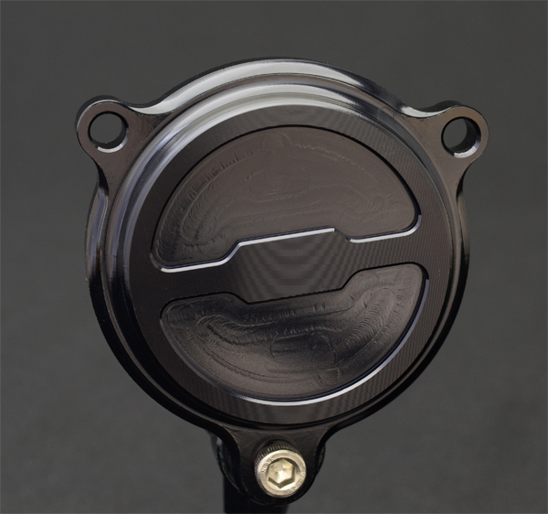 SR400 SR500 削出し オイルフィルターカバー センター Black Ano拍卖