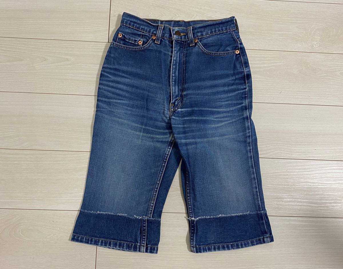 ★リーバイス LEVI'S 517 デニム ハーフパンツ W29 359 フィリピン製 97年 レディース★拍卖