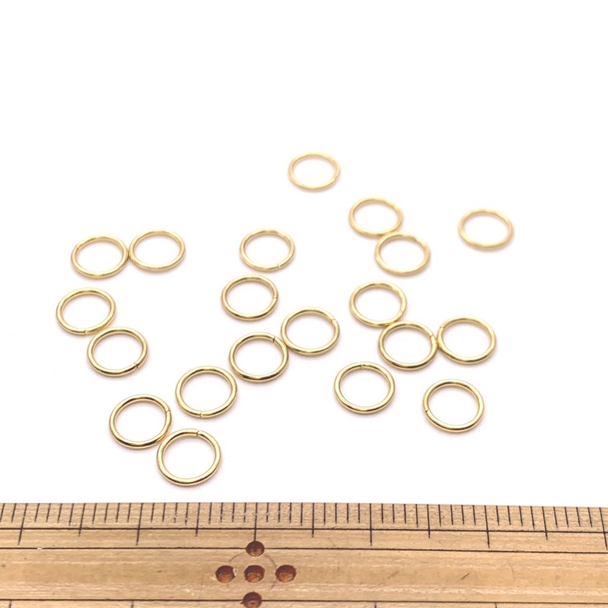 ステンレス製 丸カン ゴールド 6mm 20個拍卖