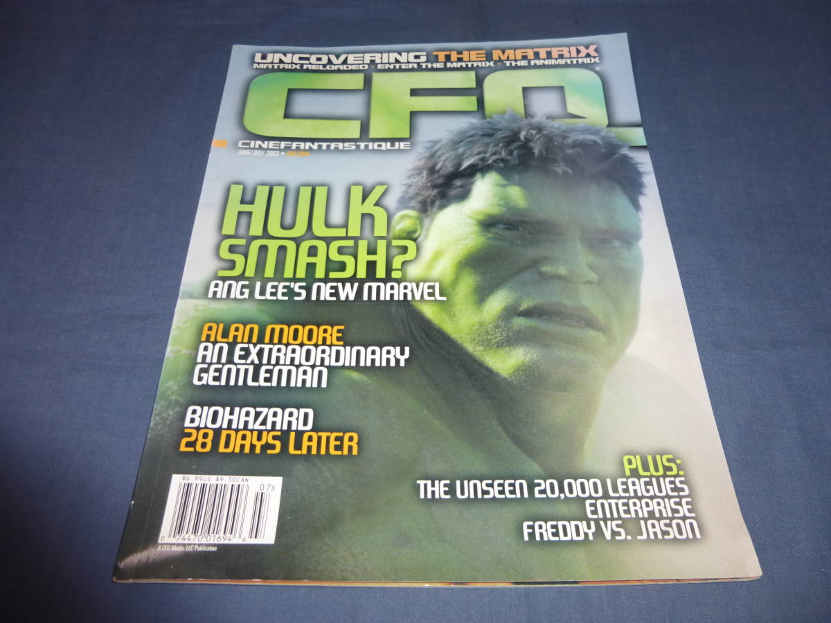 31/洋書「CINEFANTASTIQUE シネファンタスティーク」2003年/ハルクhulk(エリック・バナ/ジェニファーコネリー)、マトリックス拍卖