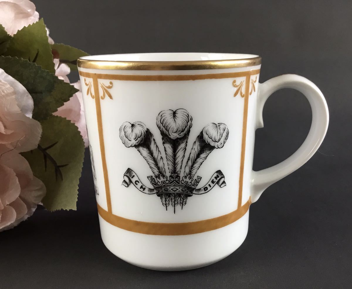 英国・イギリスヴィンテージ ◆ 英国王室 ロイヤルファミリー◆ 1969年 ロイヤルウースター チャールズ皇太子 即位記念マグカップ拍卖