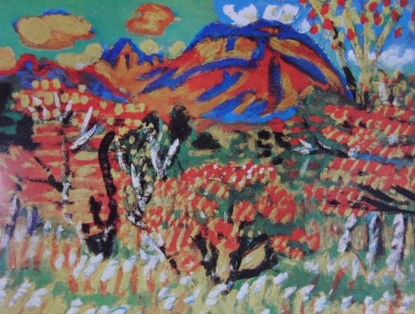 梅原龍三郎、【浅間山】、希少な大判額装用画集より、美品、日本人画家、新品額装付、送料無料拍卖