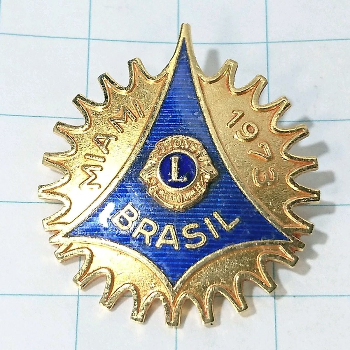 送料無料)ブラジル 昭和レトロ ライオンズクラブ 記念 ピンバッジ PINS ピンズ A07868拍卖