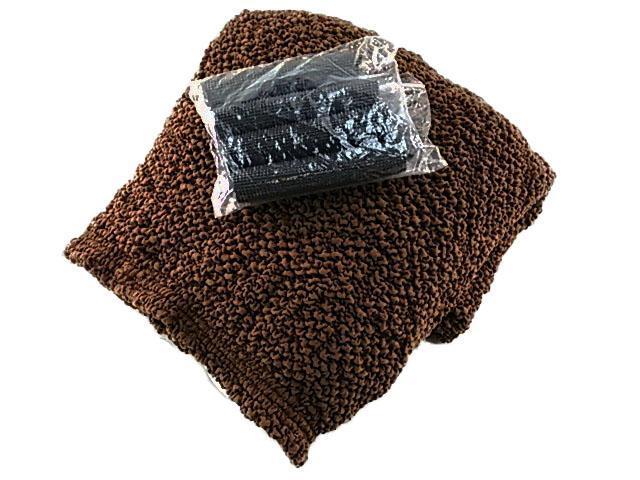 ソファーカバー 超ストレッチ ポコポコ素材 フィットタイプ L字型 コーナーカウチ 右用 ブラウン拍卖