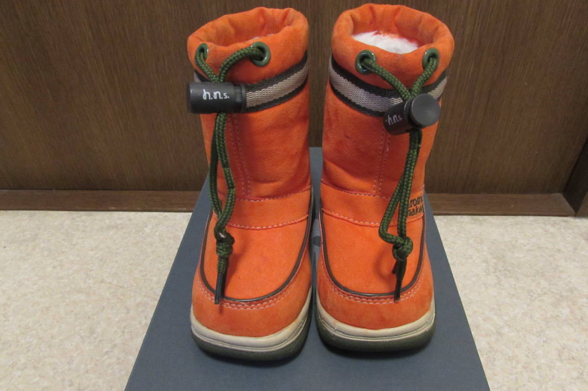 お値下げ★男女兼用冬用長靴 14.0EE オレンジ色 中古送料無料★拍卖