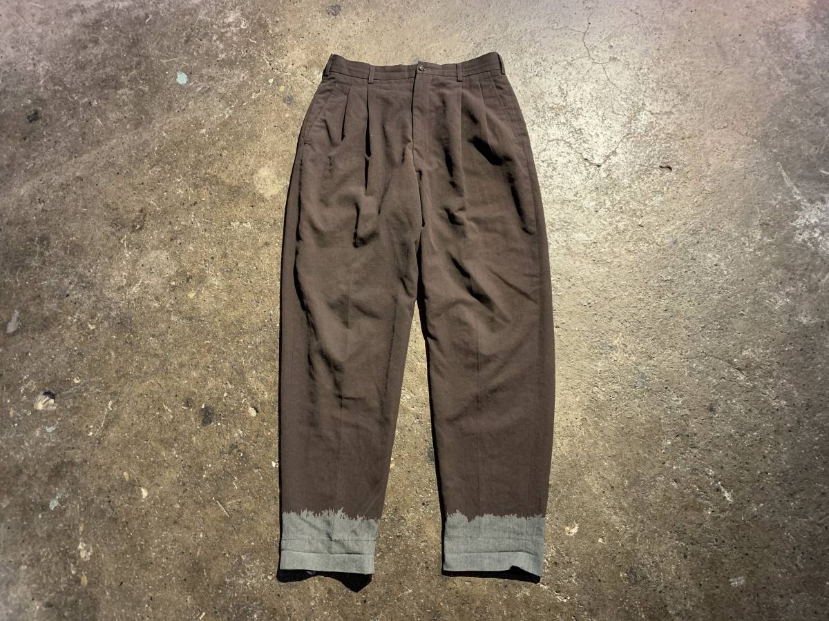 COMME des GARCONS HOMME PLUS 93AW レーヨン混エステル脱色パンツ PP-04009M 1993AW AD1993 コムデギャルソンオムプリュス 脱色期拍卖