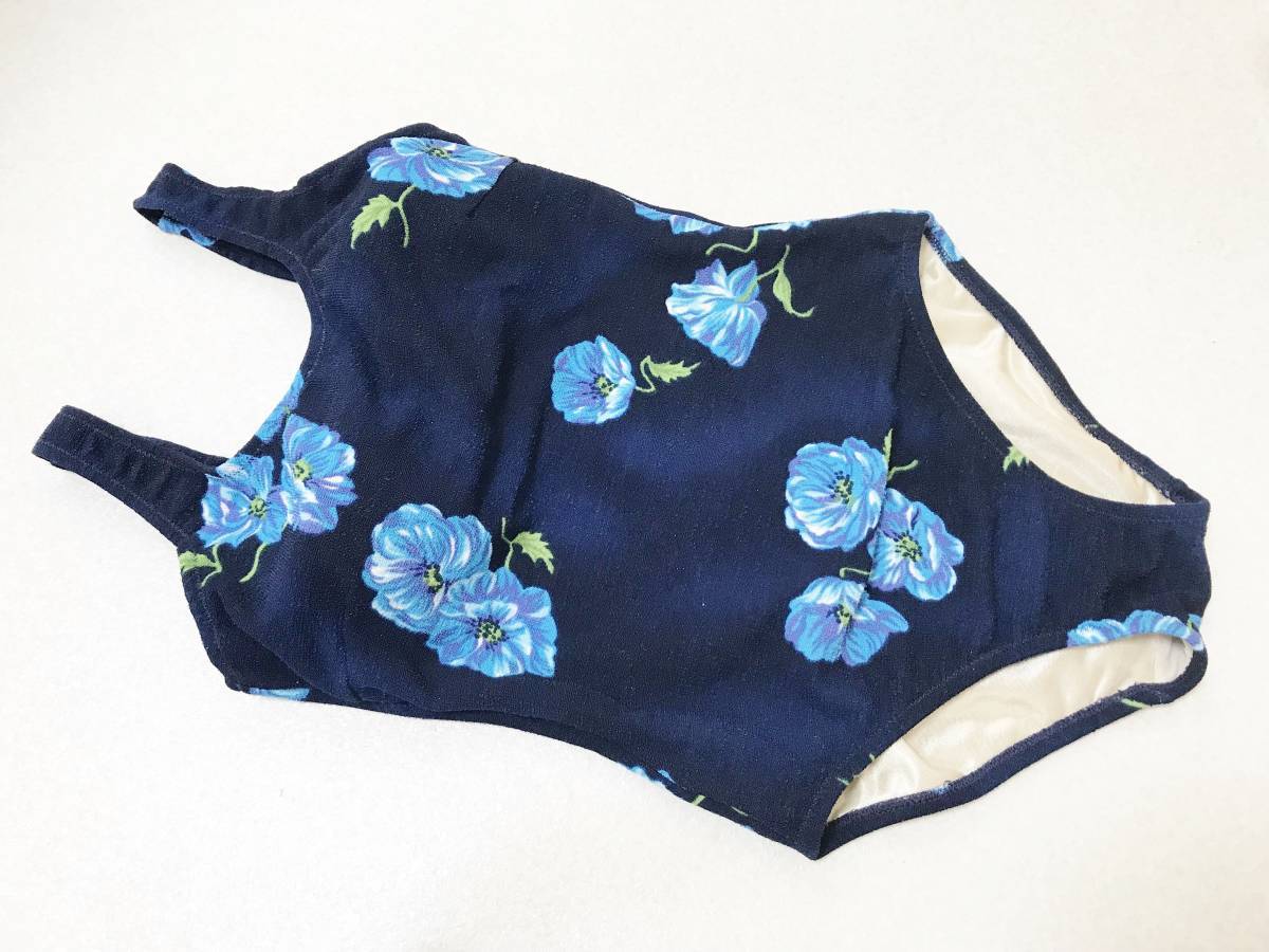 ●水着 9M●アルジャン◆つるさら補正裏地/ループ地・ワンピース水着:ネイビー拍卖