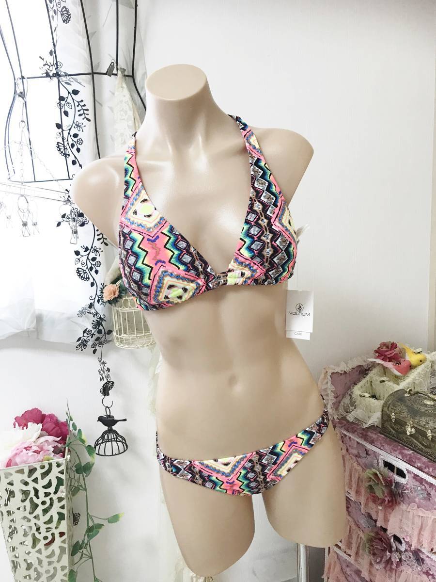 ●レディス水着 XS●ボルコム【VOLCOM】ソフト三角ビキニ/LastCall Halter&Full 定価:13,400+税拍卖