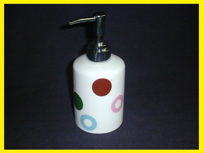 陶器製ハンドソープディスペンサー 【未使用・キズ有】石鹸 液体 詰め替え用 レトロ アンティーク拍卖