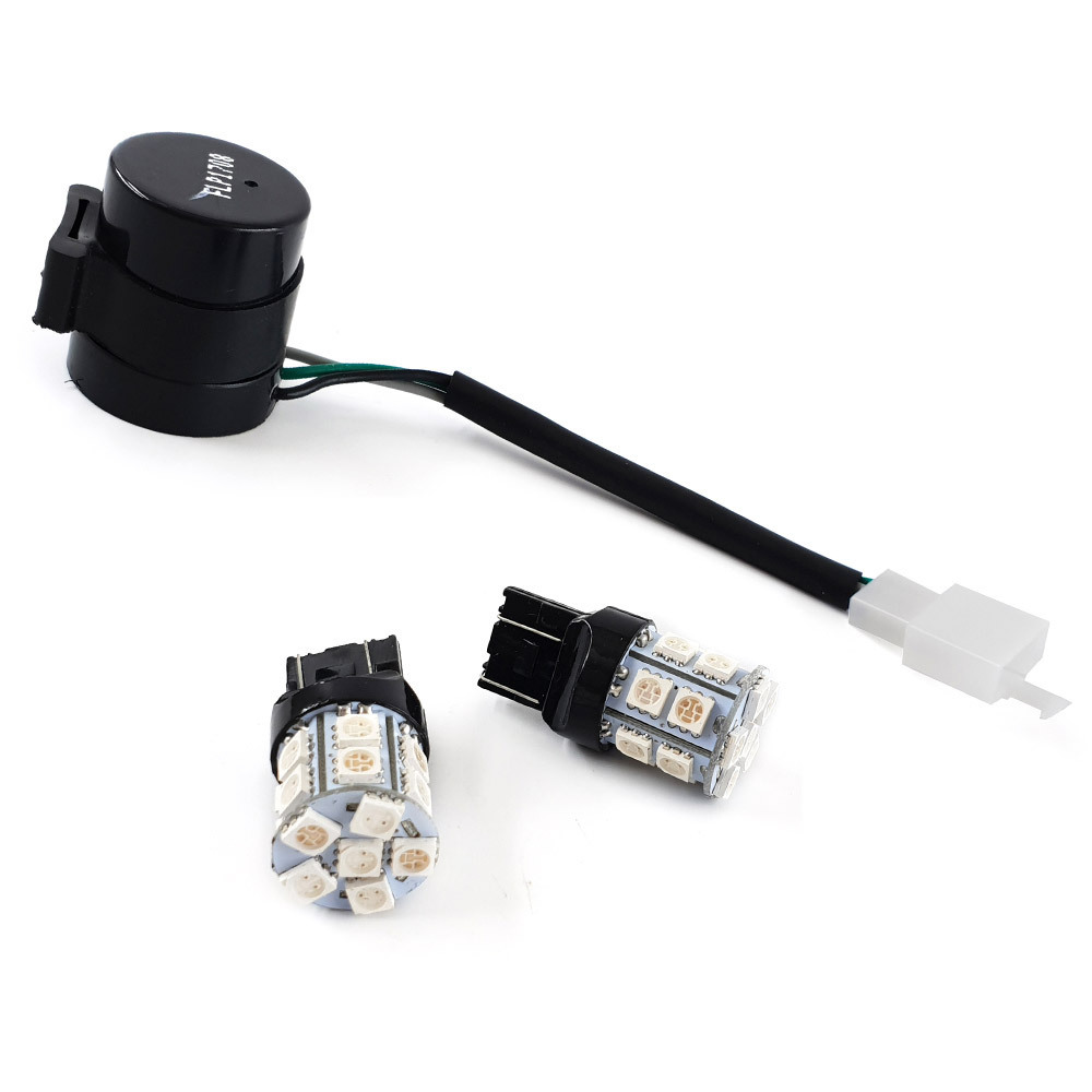 ◆セール◆T20 LEDダブル球 5050SMD(12+6)18連 ICリレー付 (橙/赤切替) 2個拍卖