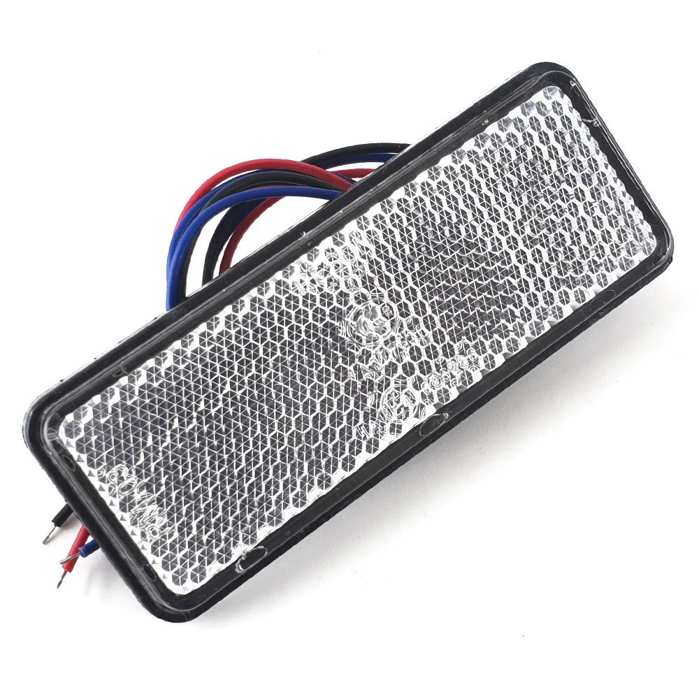 24V車用 24連 LEDリフレクター 反射板 ブレーキ連動 クリアカバー 長型 赤 1個拍卖