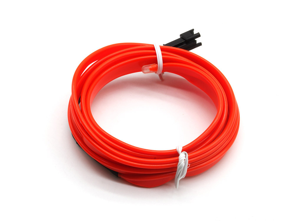 有機ELネオンワイヤー(フィン付き) カット可能 変形可能 高級感 イルミネーション 直径2.3mm 5M 赤拍卖