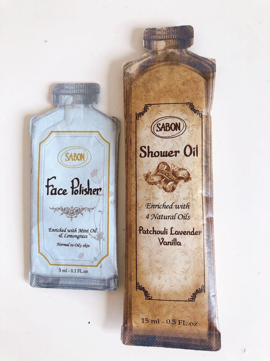 SABON シャワーオイル&フェイスポリッシャー サンプル2個拍卖