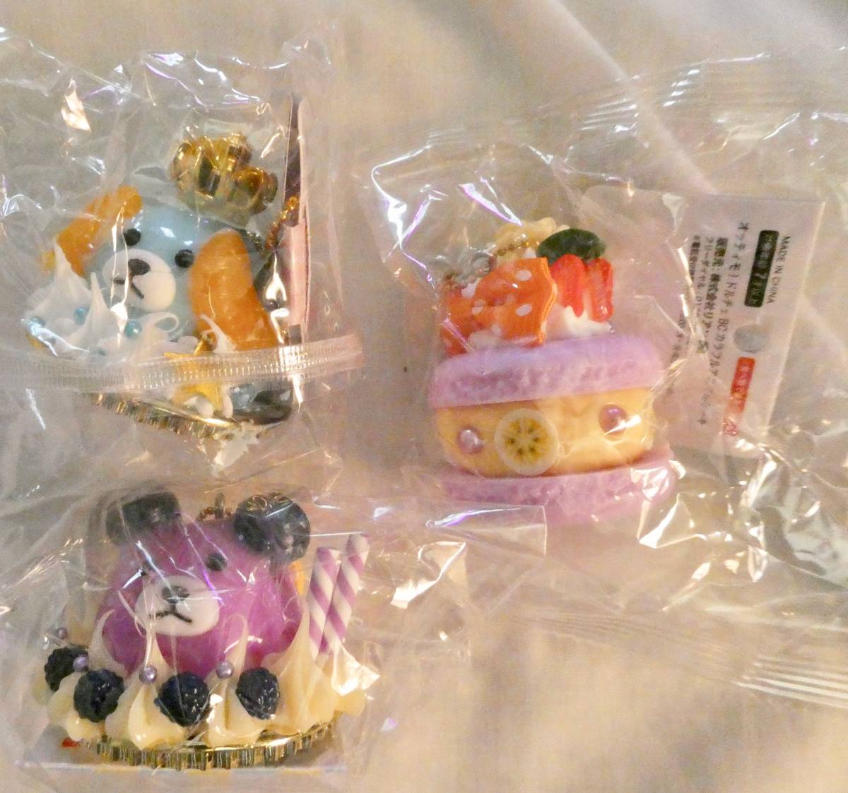 オッティモドルチェ BC カラフルアニマルケーキ いぬさん マカロンB ムラサキくまさん ガチャガチャ ケーキ ミニチュア拍卖